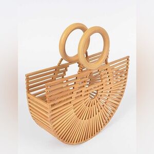 Top Handle Bamboo Clutch